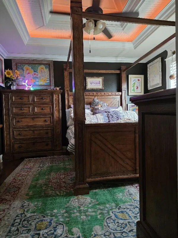 Bought two rugs at a great price. I was able to get the one under the bed and I got the other one  thats going above the fireplace on the bed right now until I can make it something for it to hang onto. Appreciate the quality rugs