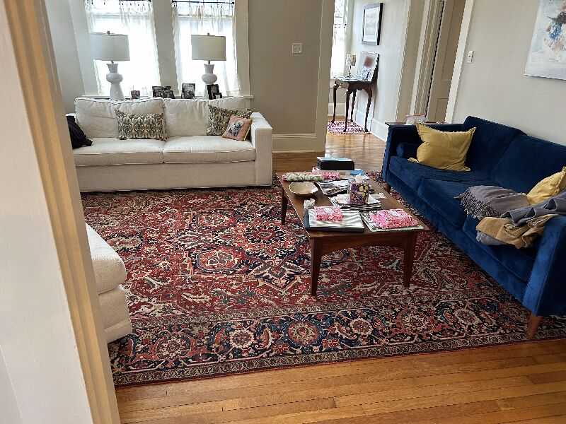 Rug Source is absolutely a Christmas dream come true! A dear family friend asked me to pick a "rug that could last a lifetime" for my Christmas gift. While she put no limit on the cost, I wanted to find a gorgeous rug at a great value. That's when I discovered rugsource.com. Wow! You do not disappoint. The ease of the search platform (with amazing filters, including dimensions down to the cm if you like!) made searching for my perfect rug a breeze. The one in the living room was that first rug. My friend ordered it for me, and it arrived the next day! Talk about amazing service! The second rug, which is in the dining room, was a direct result of the excellent experience I had with selecting, ordering and seeing the first rug. Rug Source takes the guesswork out. If there has been any wear and tear to the rug over the decades, they document it meticulously. I wanted old rugs that had miraculously held up well, and the second rug dates to pre-1900! It complements the living room rug beautifully. The living room rug is between 70 and 80 years old. They just don't make them like they used to! ;) Oh, the stories these two rugs could tell! One has been around in 3 different centuries! I wholeheartedly recommend trusting Rug Source for all of your rugs. While you might think that it is better to go into a store (and they have a showroom in Charlotte, NC), I found that being able to search through thousands of rugs and narrow down the search to exactly what I wanted (size, colors, style, age, condition, everything) was a wonderful experience. I cannot thank the people at Rug Source enough for their attention to detail. If only this level of service was for everything in life!