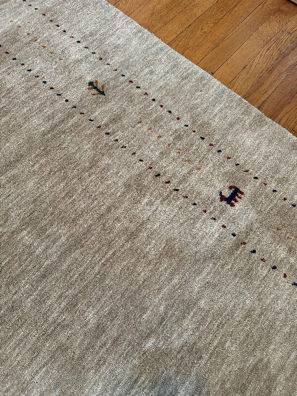 Rug came quickly and is pretty close to the website images, maybe just a tad cooler in color. No shedding or odor either. I would definitely shop here again.