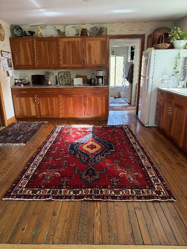 I love this rug which is covering a 100-year old floor. It arrived in 2 days; faster than for me to decide which one to buy from the large, quality selection. I like vegetable dyed older rugs because they feel and look right in my 100 year old house. This is the 3rd rug I’ve purchased from this company in a couple years. My only regret is I don’t have more floor space!